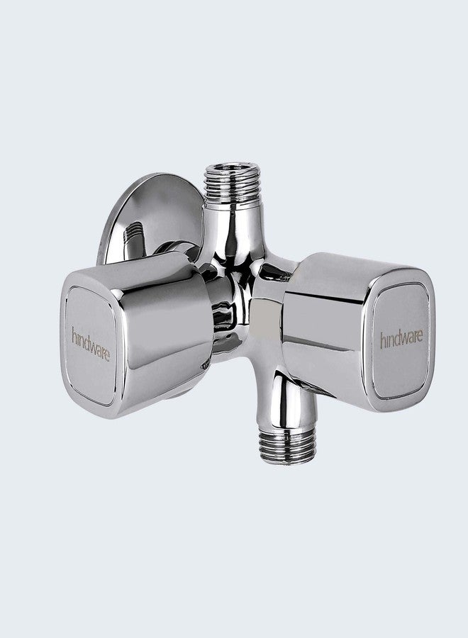 Hindware F740006CP Dove 2 Way Angle Valve, Stop Cock, Brass with Chrome Finish - Image 1